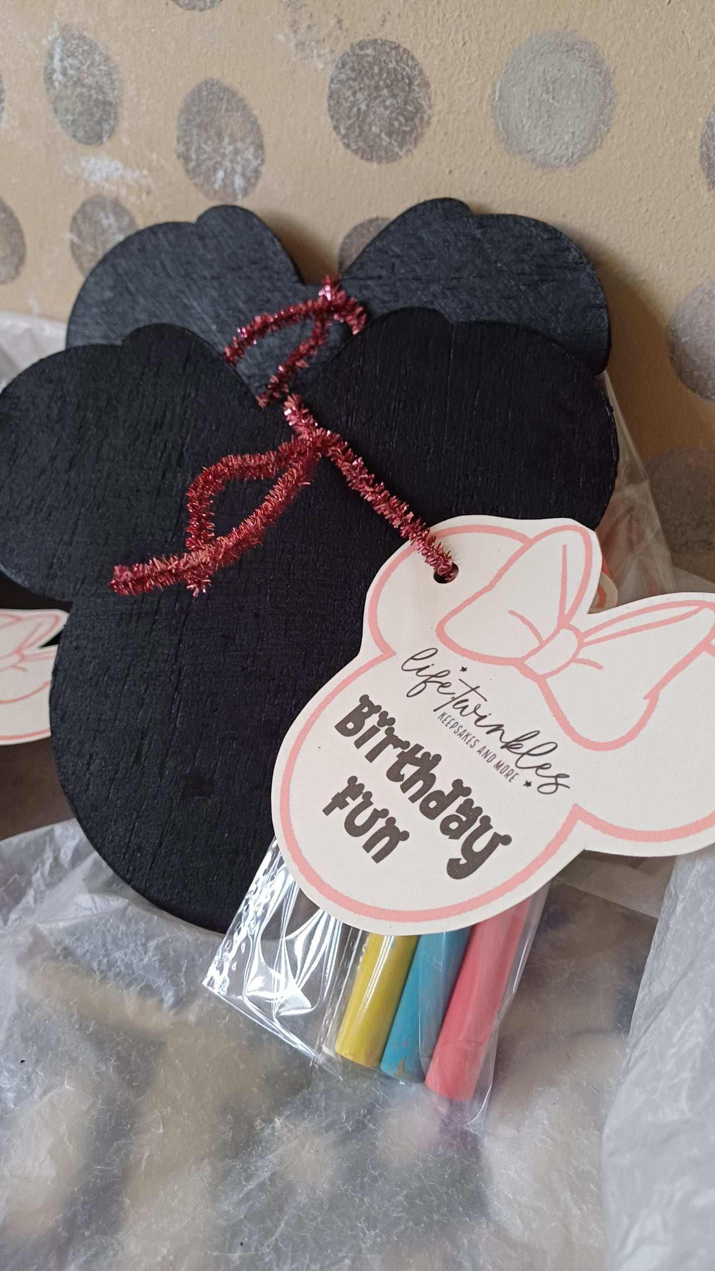 Chalkie Shapes Birthday Favors