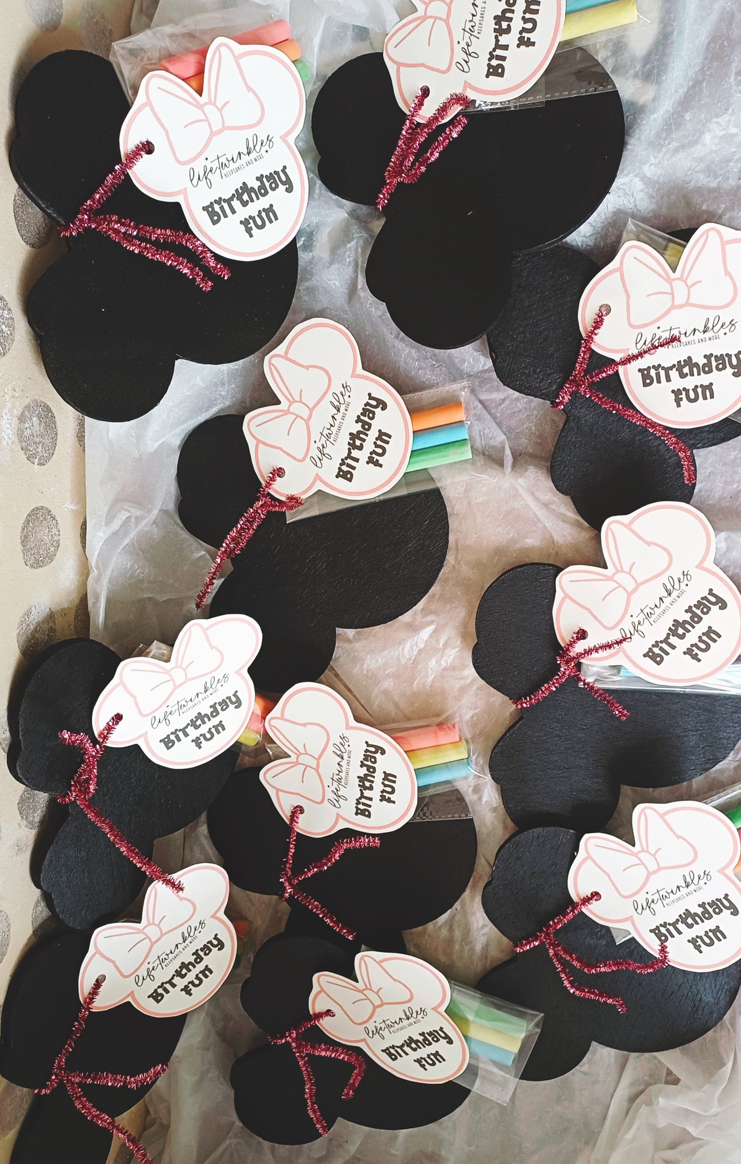 Chalkie Shapes Birthday Favors