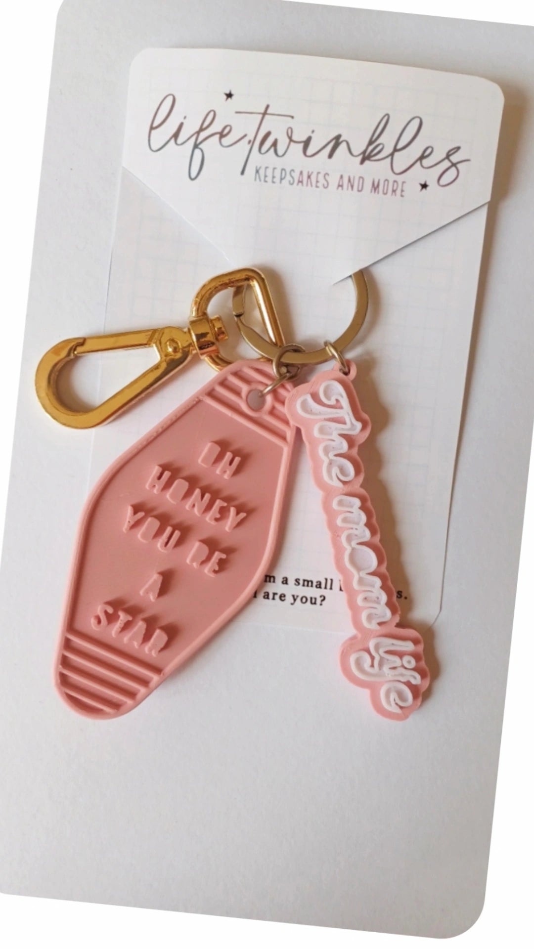 Retro motel keychain