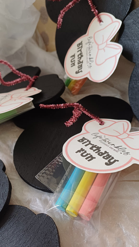 Chalkie Shapes Birthday Favors