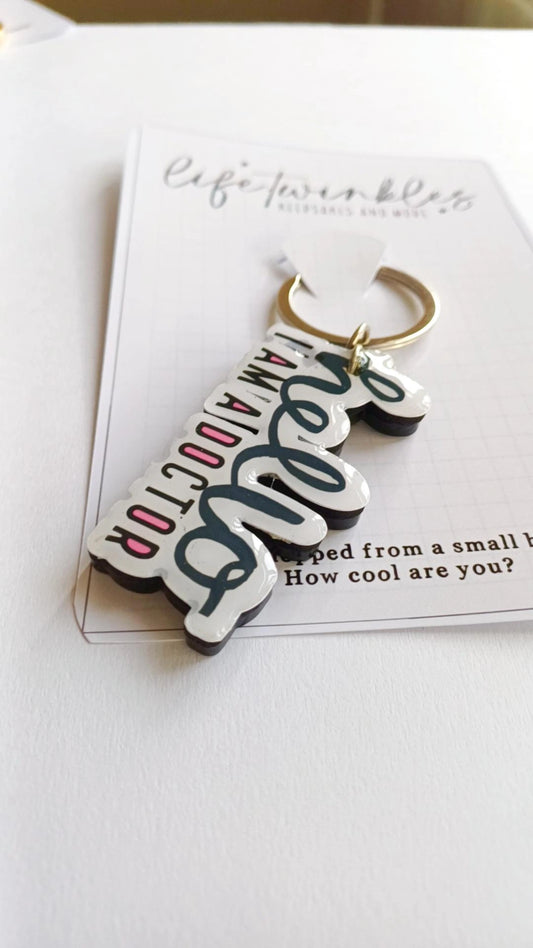 I am a doctor backpack tag