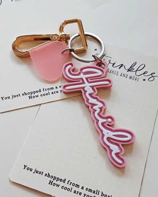Personalized name keychain