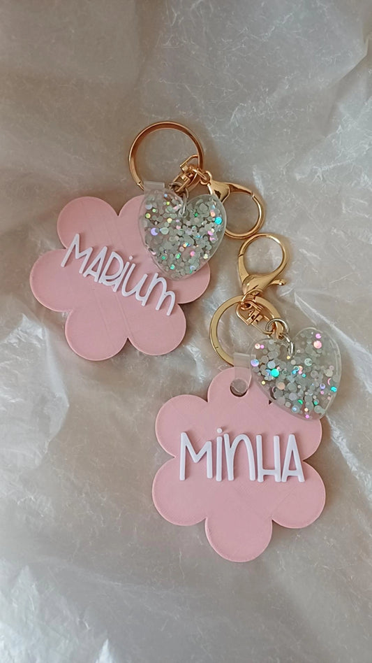 Flower backpack tag
