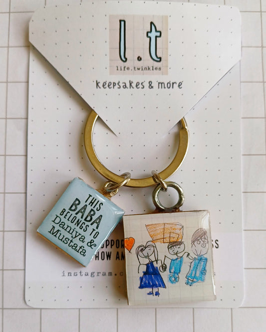 Little art double charm keychain