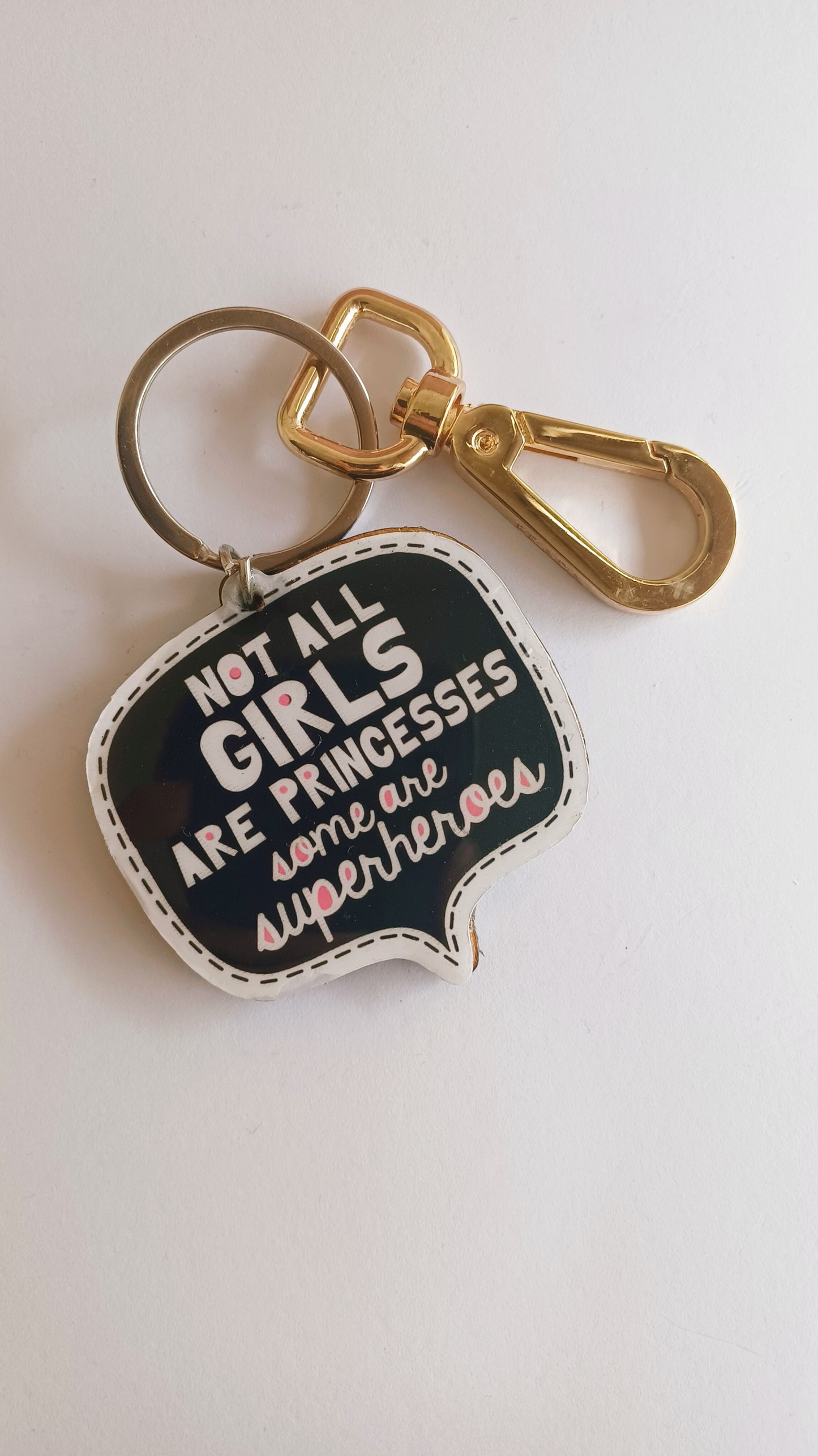 She's a superhero backpack tag