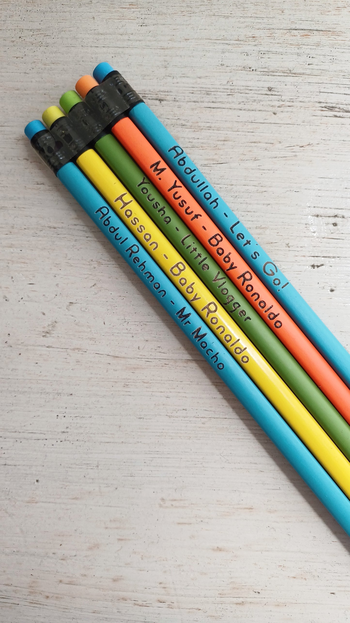 Personalized pencils