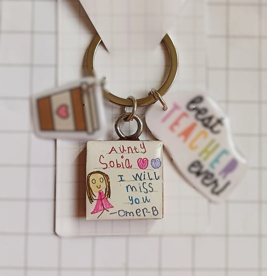 Custom artwork wooden charm